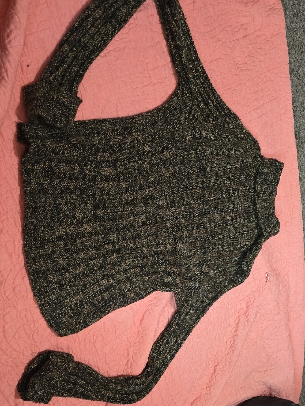 kathy ireland - Vintage Black and Gold Metallic Knit Sweater